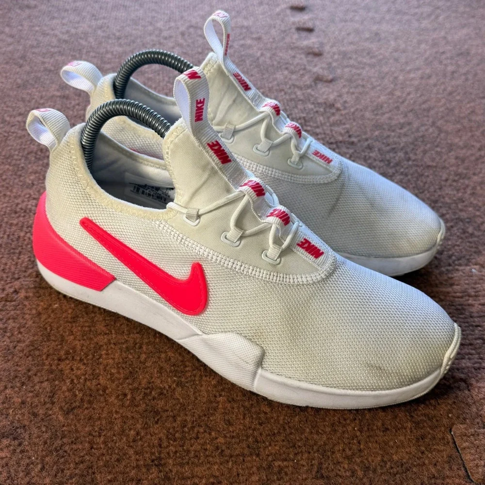 A+ gym Nike Ashin Modern White‎ Hyper Pink Kids Running Shoes AO2129-100 Size 7Y